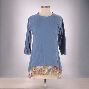 Logo by Lori Goldstein Floral 3/4 Sleeve Top | SIZE XXS